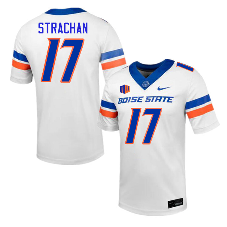 Prince Strachan Jersey, Boise State Broncos #17 Prince Strachan Football Jersey College Uniforms-Whi